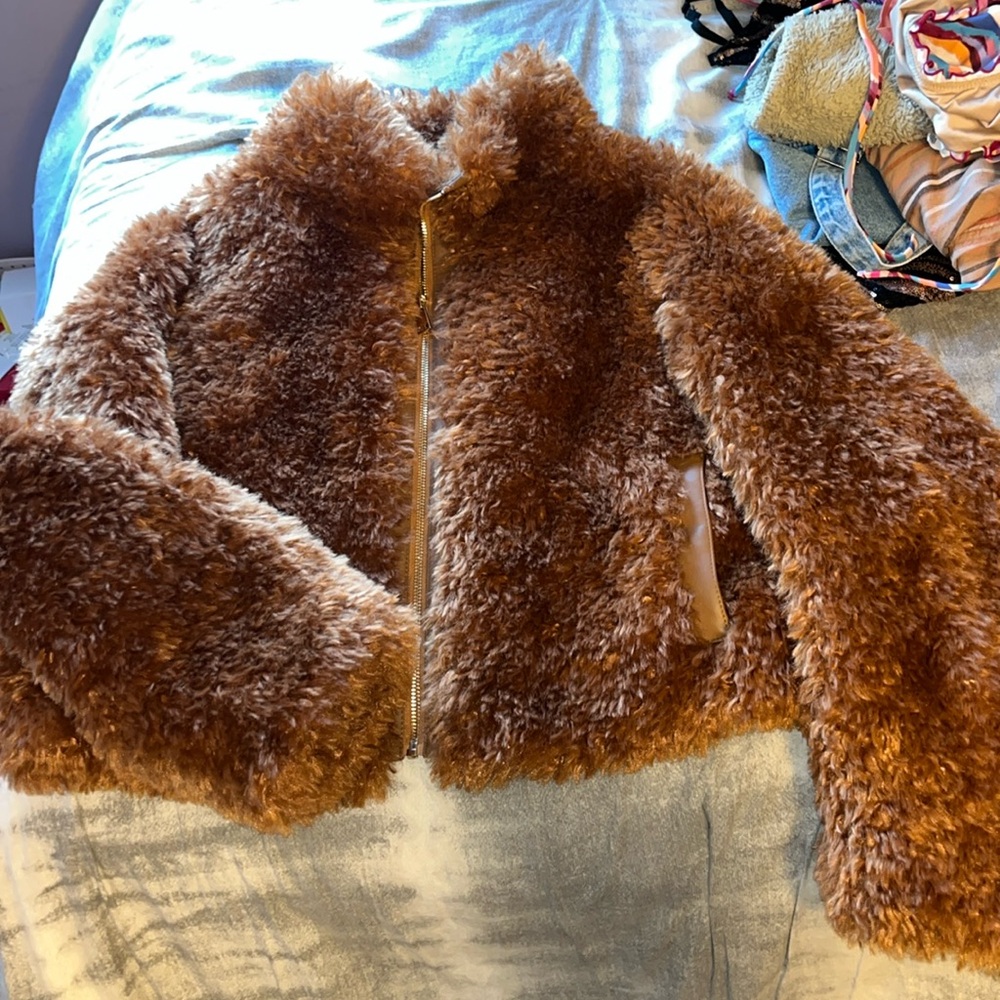 Anthropologie Maeve Sherpa Coat - Picture 2 of 3